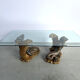 Vintage giltwood mermaid coffee table, 1960s