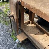 Old oak carpenter's workbench
