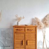 Vintage rattan sideboard