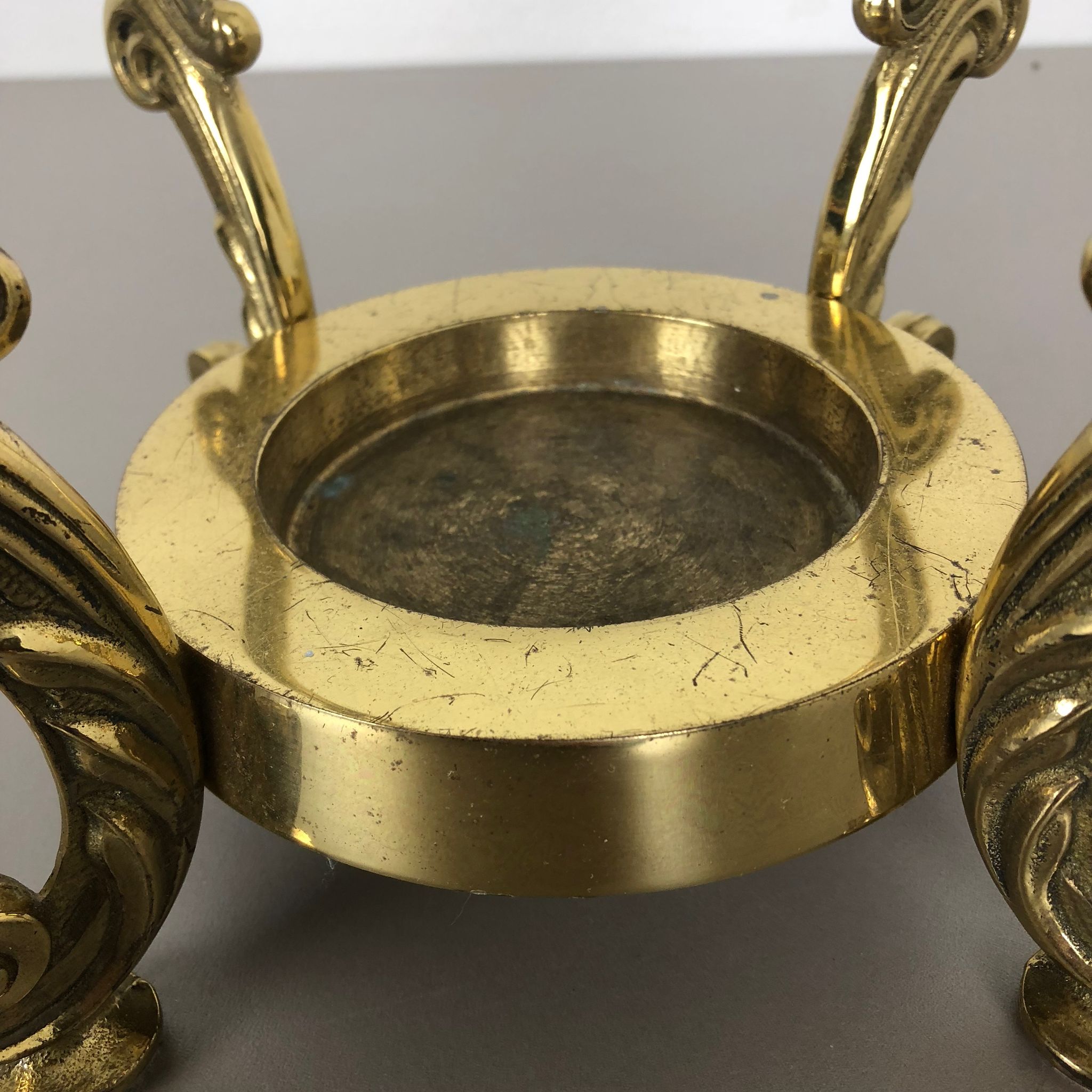 Hollywood Regency solid brass umbrella stand, Italy, 1970s