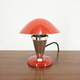 1930s Bauhaus Red Small Table Lamp, Czechoslovakia