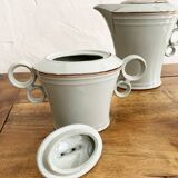 Service cafetière, sucrier et crémier en céramique ALP Czechoslovakia, anné