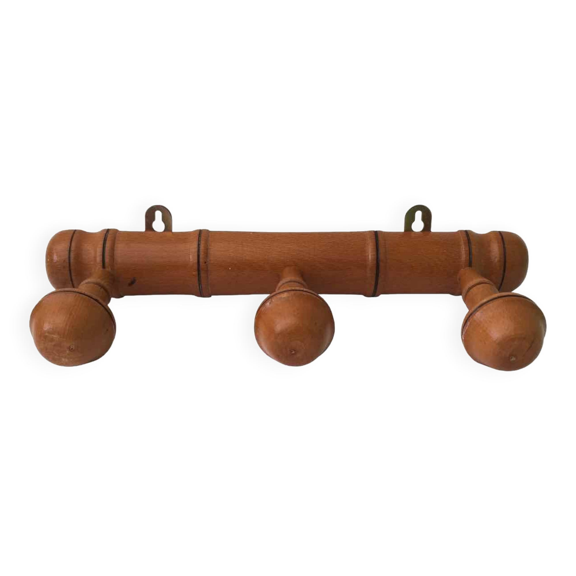 Bamboo-style wall-mounted coat rack