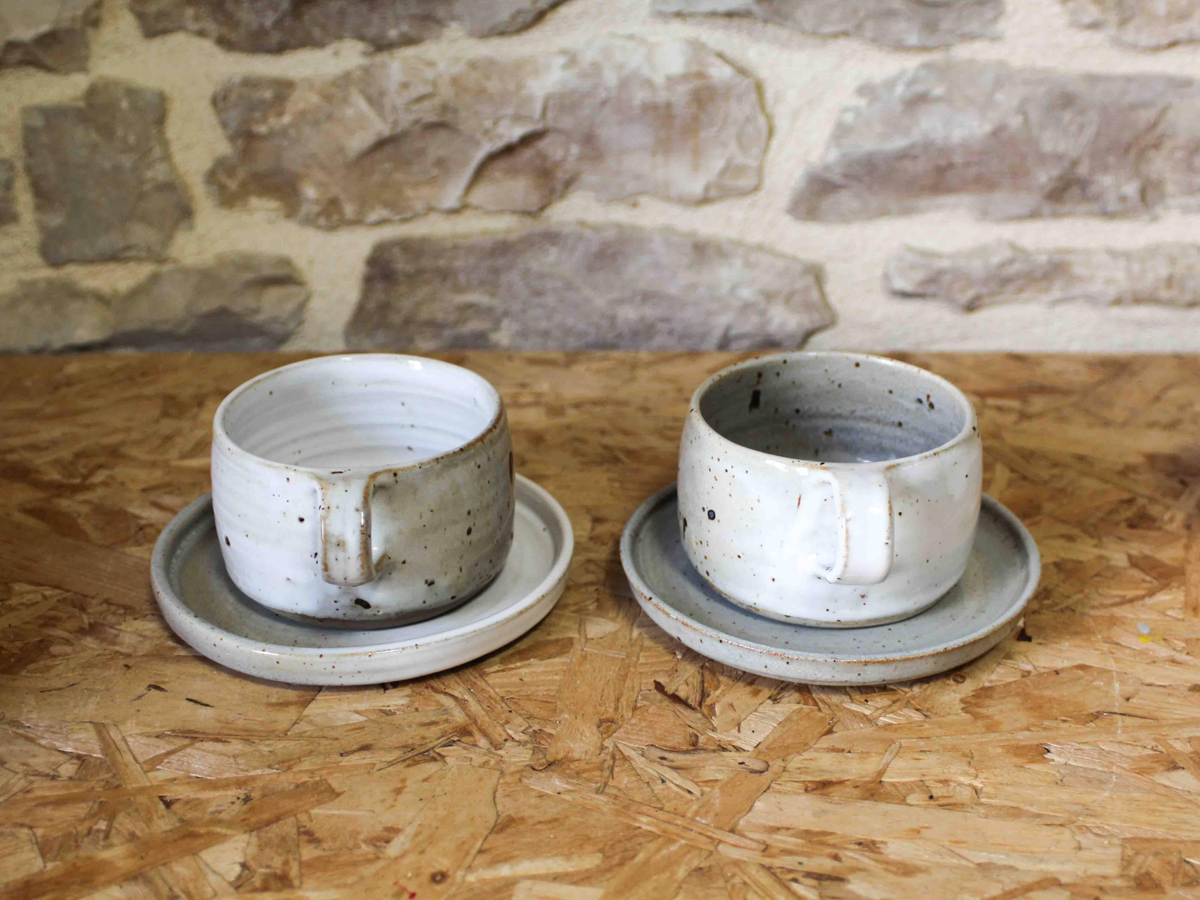 Glazed stoneware coffee service by Yvonne Seyve and Josiane Chaudet.
