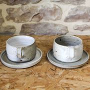 Glazed stoneware coffee service by Yvonne Seyve and Josiane Chaudet.
