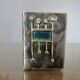 Case for matches in pewter, brass and email signed "latappy" 1970