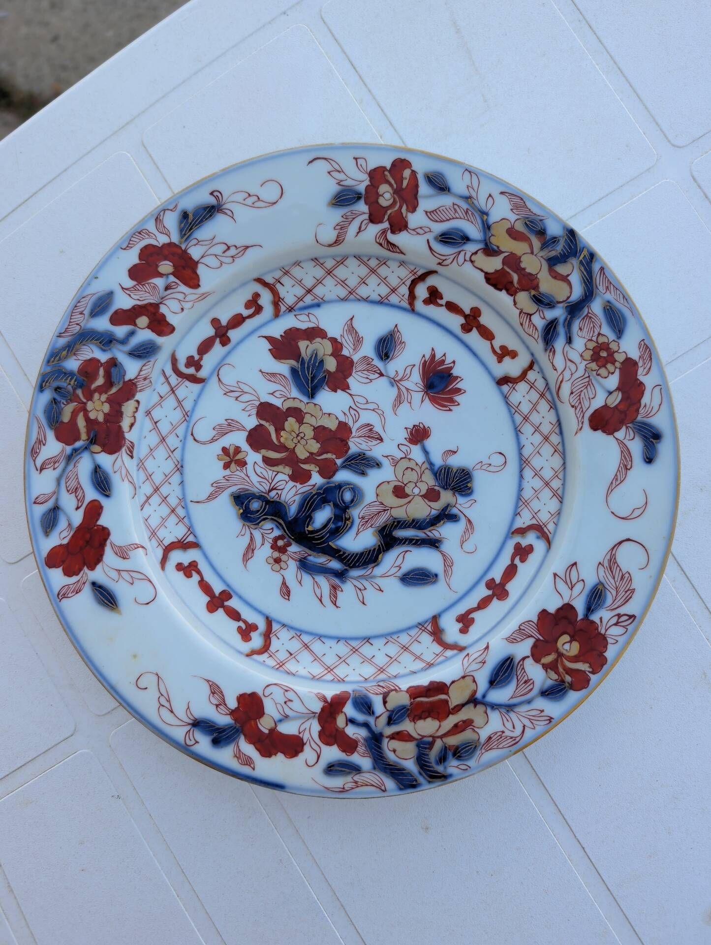 Chinese plate Imari decoration