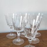 Set of retro vintage stemmed glass