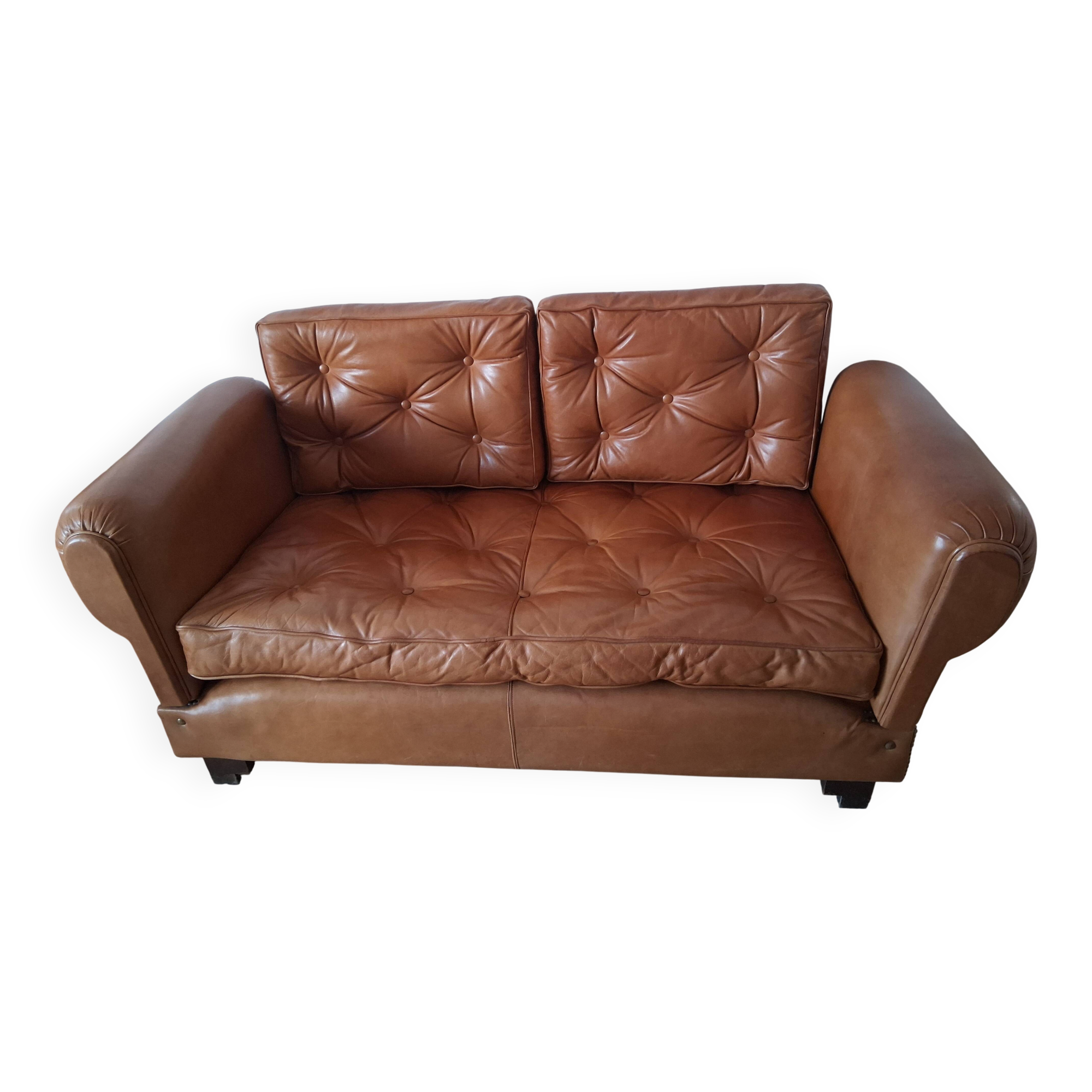 Art Deco leather daybed from the 1950s/60s.