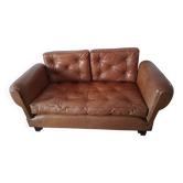Canapé lit de repos en cuir de style Art Déco  des années 1950/60