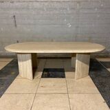 Travertine coffee table