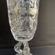 Polished and frosted molded crystal vase – Mid-20th century