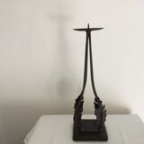 Candlestick wrought with its original candle iron