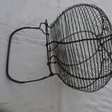 Old metal basket, egg