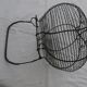 Old metal basket, egg