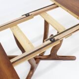 Vintage large oval extendable dining table 1960s