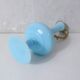 antique blue opaline and gilded brass vase Murano Italy