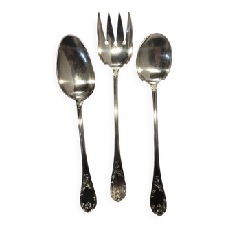 Christofle silver metal salad service mid-20th century