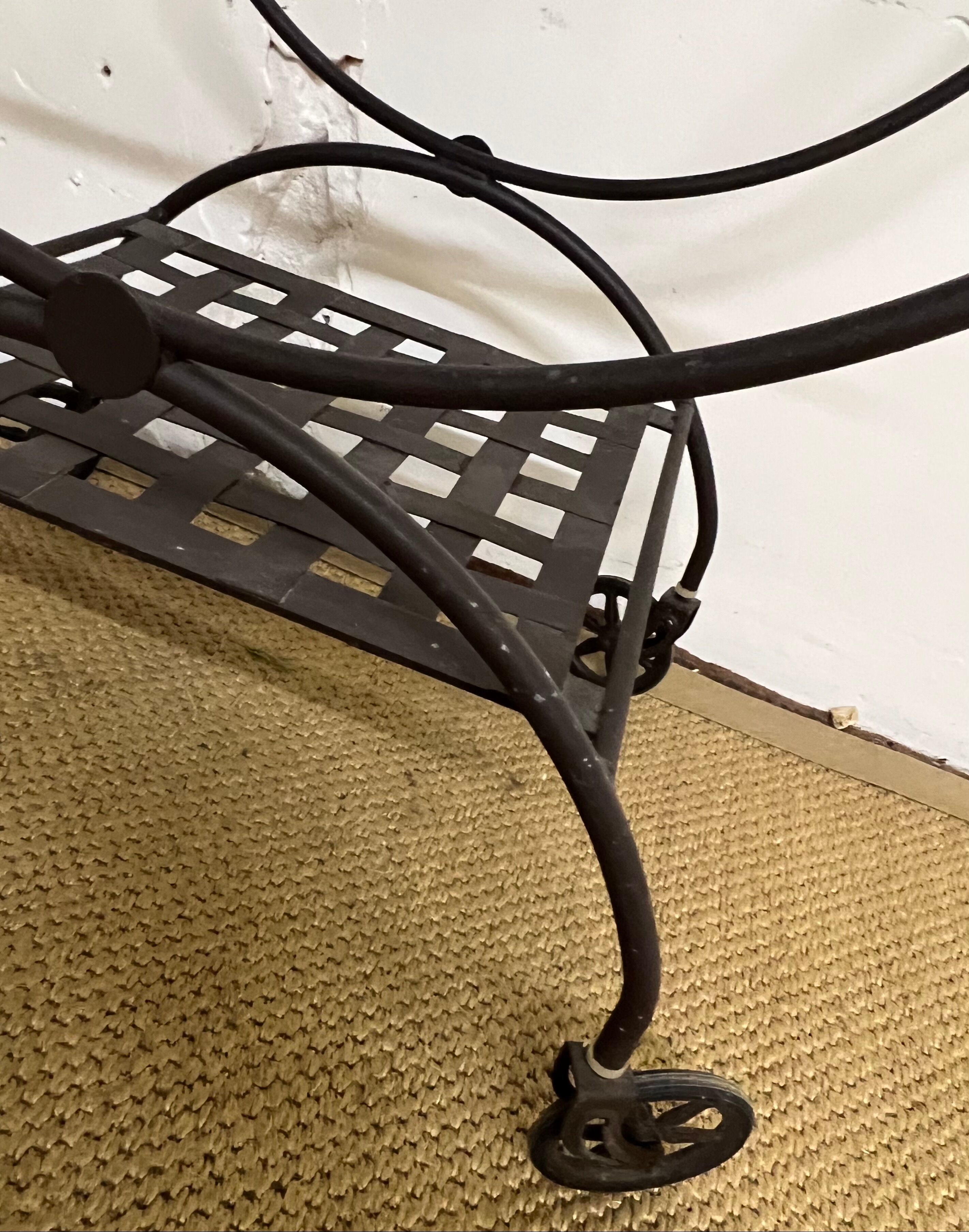 Wrought iron service trolley