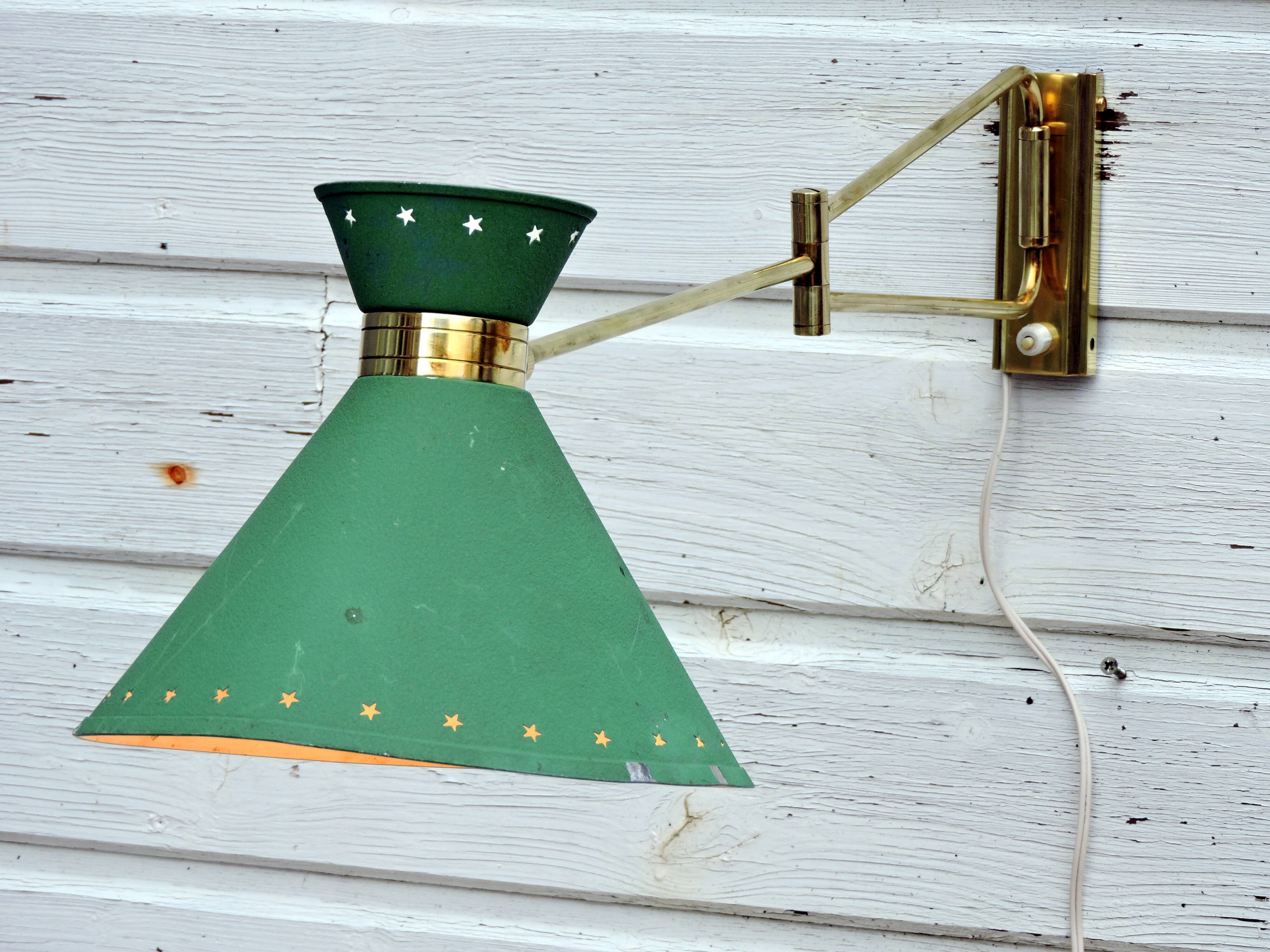 Diabolo wall lamp by René Mathieu, 1950