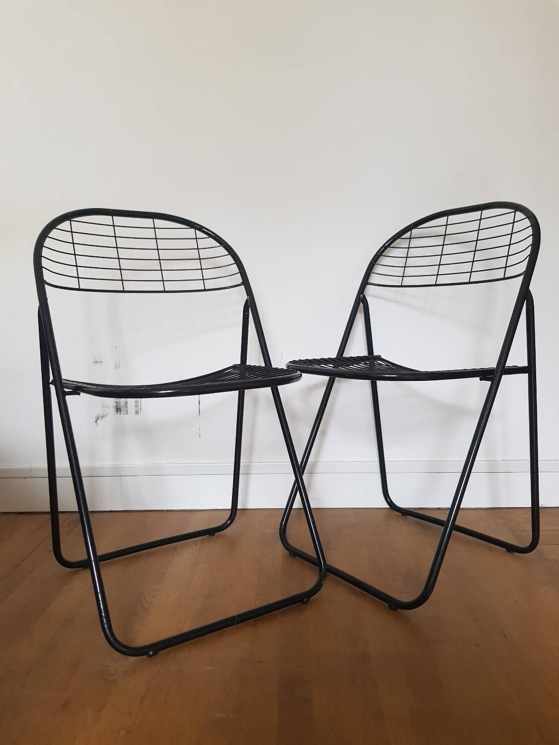 Set of 2 Alland folding chairs by Niels Gamelsgaard