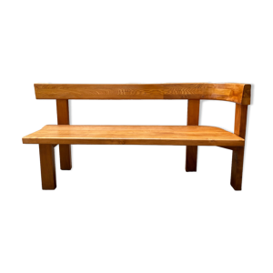 Banc avec dossier Pierre Chapo,