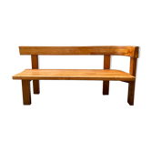Bench with Pierre Chapo backrest , 70s