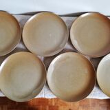 Service 12 flat plates sandstone Village CNP France