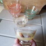 Set of 7 granite glass cups