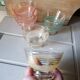 Set of 7 granite glass cups