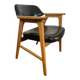 Scandinavian armchair by Erik Kirkegaard in oak and leather, 1960s.