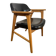 Scandinavian armchair by Erik Kirkegaard in oak and leather, 1960s.