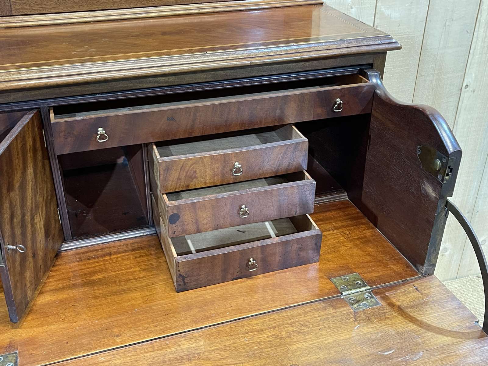 Nineteenth-century English mahogany scriban