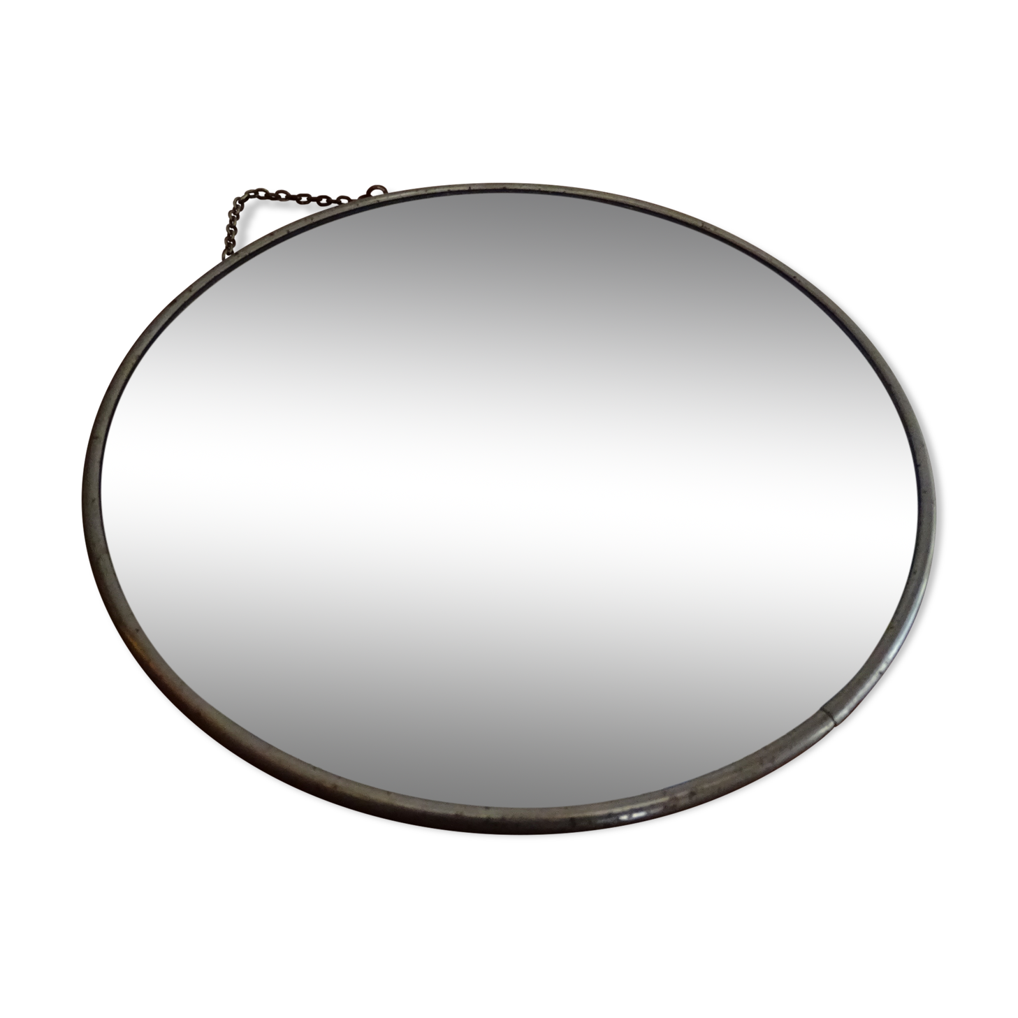 Round barber mirror 28.5 cm vintage 1960