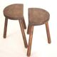 Pair of tripod cowherd stools