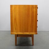 Mid-century teak and maple sideboard, Czechoslovakia, 1960s