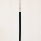 Atomic Coat rack in chrome/black metal and wood.