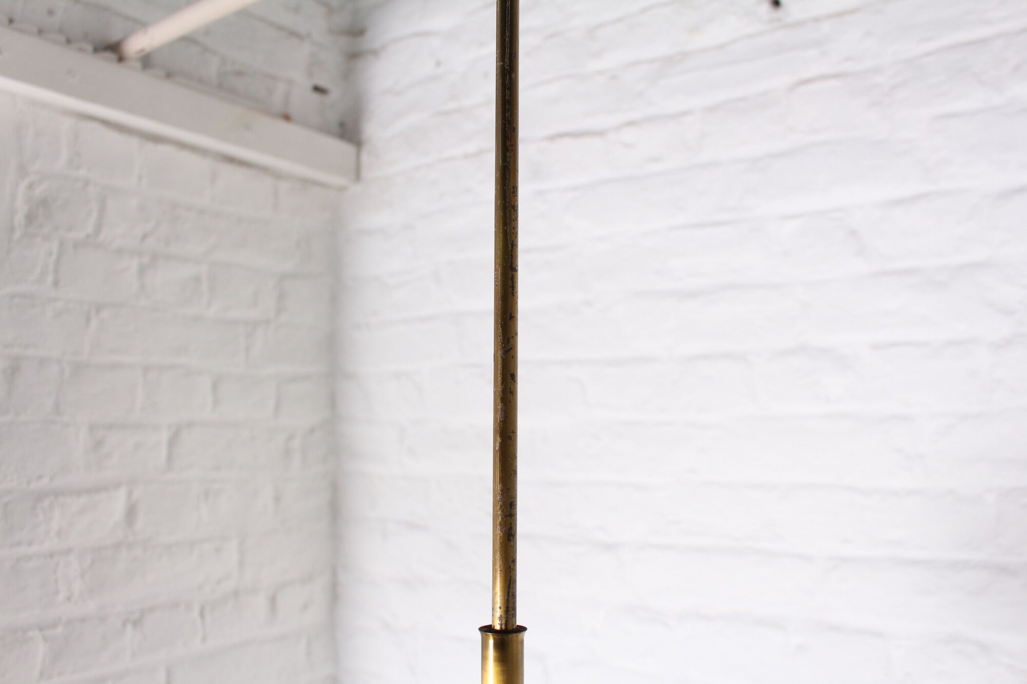 Brass chandelier and glass globes