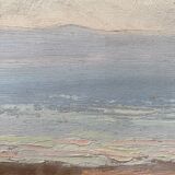 Painting bifacial view orientalist and mediterranean landscape signed mid-XX°