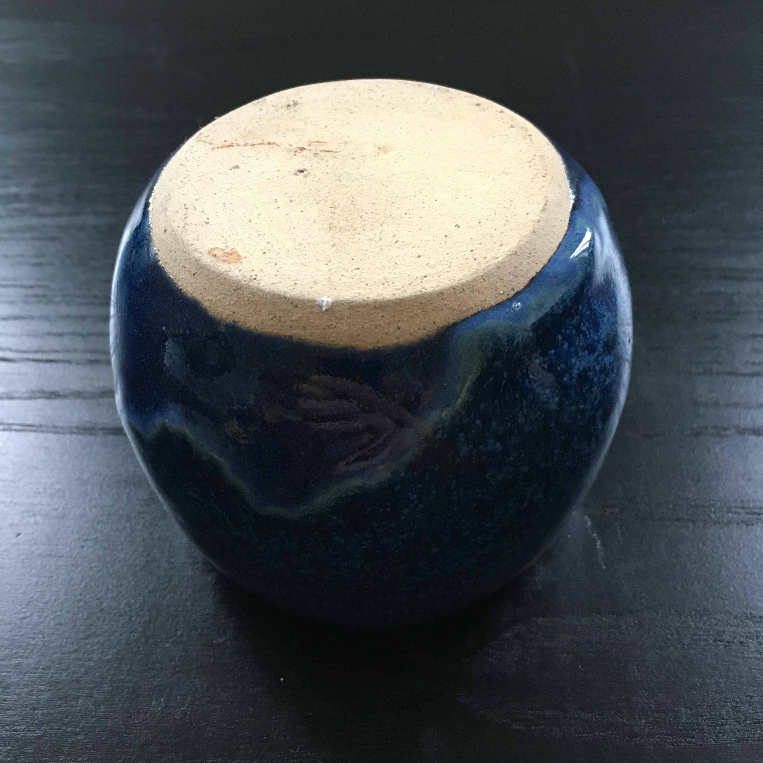 Pot à sel grès bleu nuit