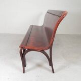 Cafe bench with curved plywood seat, 1990s