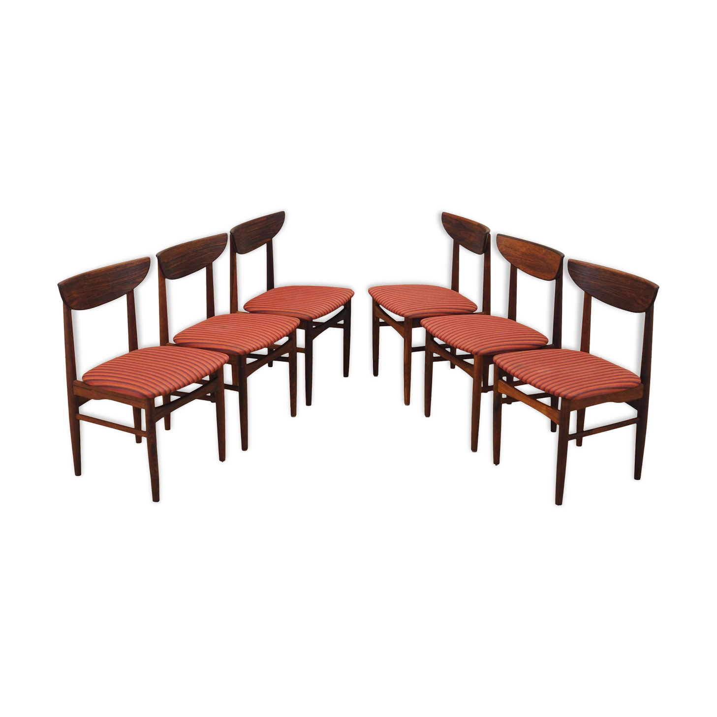 Set of six rosewood chairs, Danish design, 1970s,  Skovby Møbelfabrik