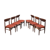 Set of six rosewood chairs, Danish design, 1970s,  Skovby Møbelfabrik