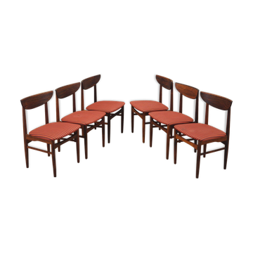 Set of six rosewood chairs, Danish design, 1970s,  Skovby Møbelfabrik