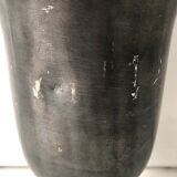Stamped grey pewter antique vase
