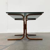 Set of 3 Norwegian Mi-Century Style Siesta Lounge Chairs and Glass Side Table by Ingmar Relling for Westnofa