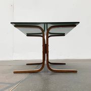 Set of 3 Norwegian Mi-Century Style Siesta Lounge Chairs and Glass Side Table by Ingmar Relling for Westnofa