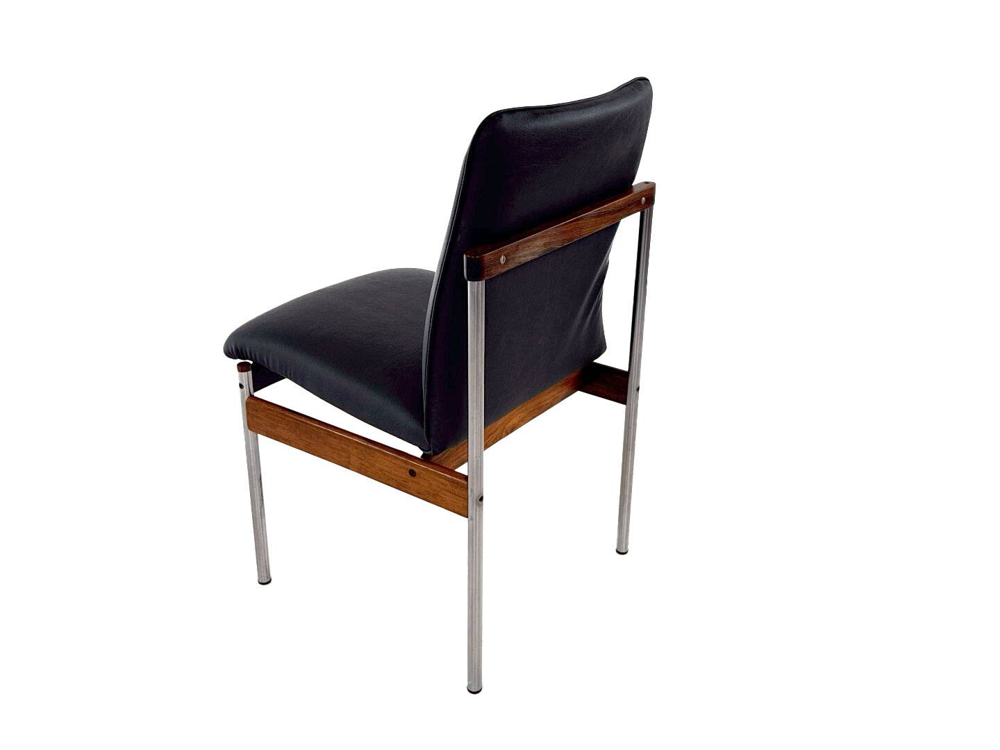 6 vintage rosewood dining chairs by C. Denekamp for Thereca