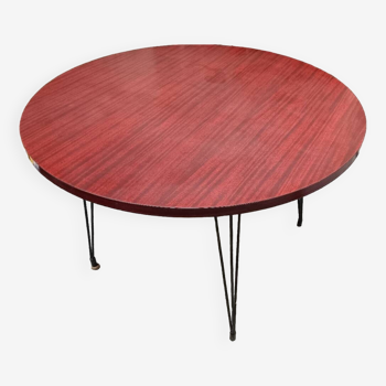 Table formica ronde pieds eiffel