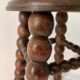 French turned wood stool 1950